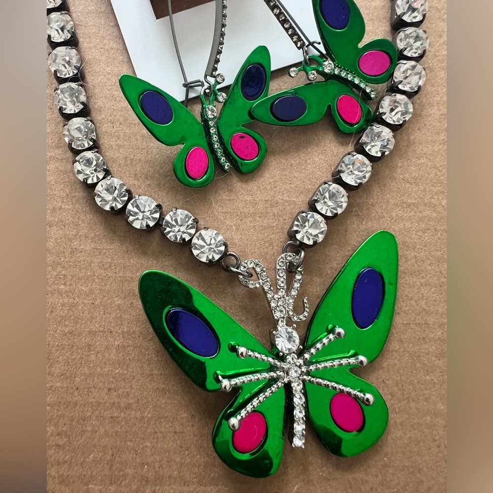 NEW BETSY JOHNSON Butterfly Jewelry Set